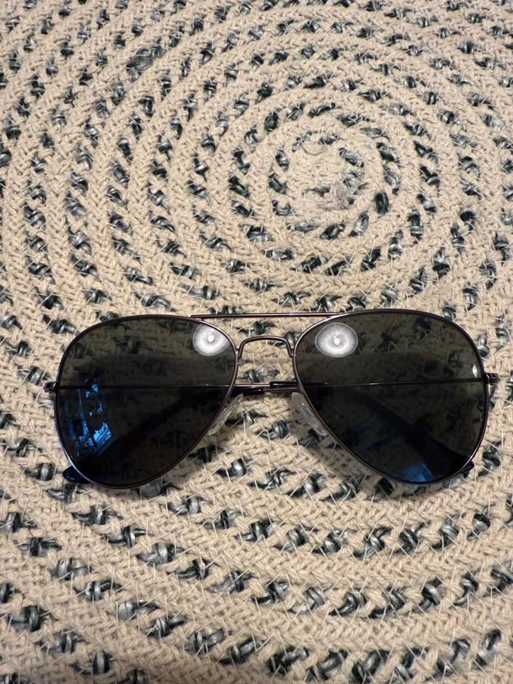 Classic Aviator Sunglasses - Gunmetal Frame with Dark Lenses